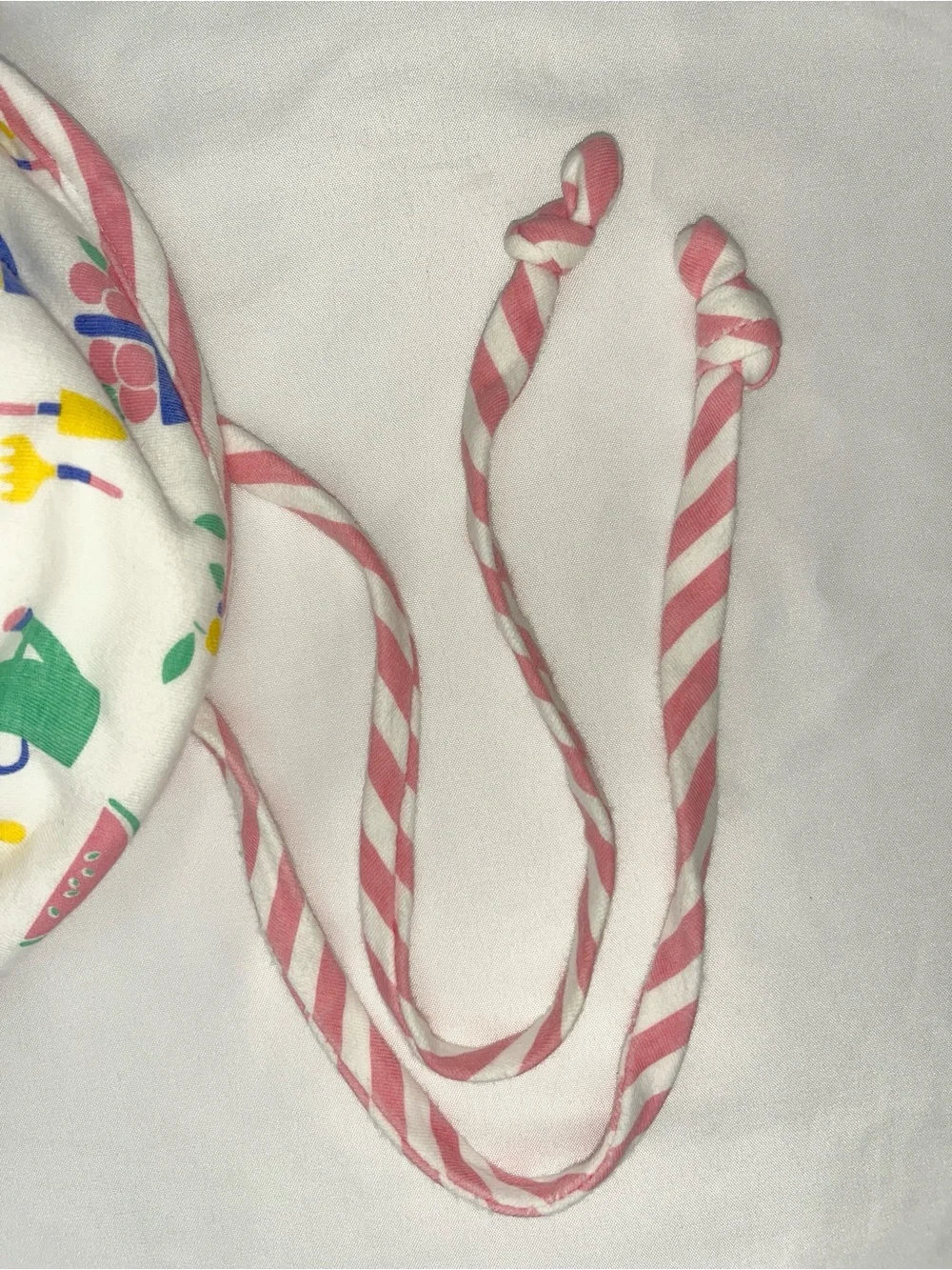 90s Marimekko Cotton Fruit Print Vintage Finnish Striped Bucket Sun Hat Infant